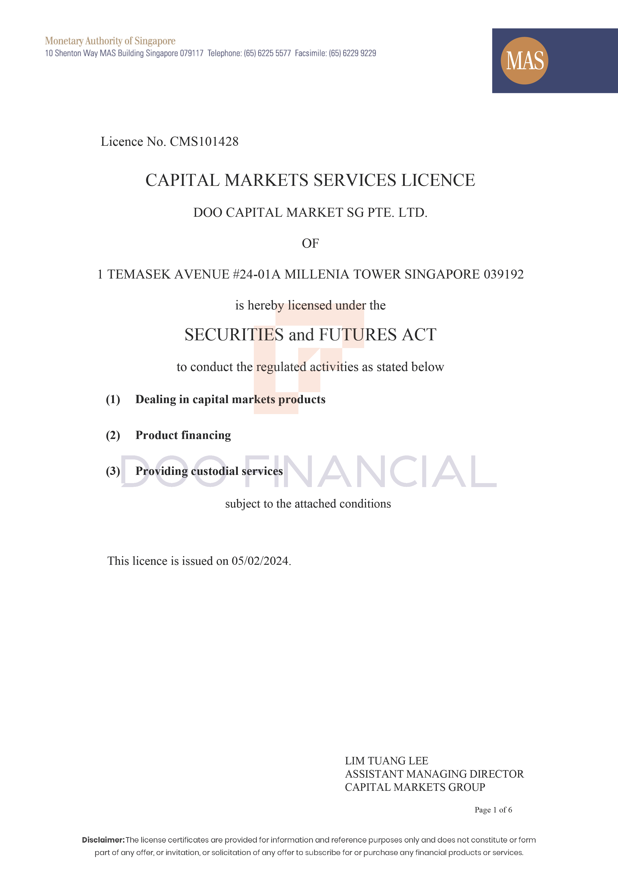 Doo Capital Market SG Pte. Ltd.